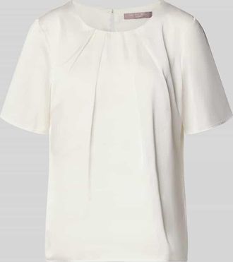 Christian Berg Regular Fit Bluse mit Rundhalsausschnitt und 1/2-Arm in Ecru, Gr&ouml;&szlig;e 48