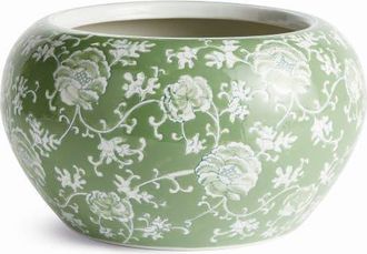 Napa Home & Garden Green & White Chinoiserie Large Imperial Lotus Planter at Nordstrom