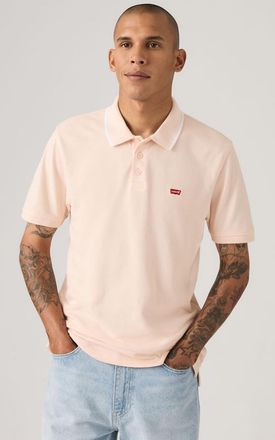 Levi's Polo Housemark - Hombre - M - Rosa / Wood Tipping Stripe Crystal Pink