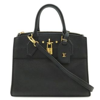 Louis Vuitton Pre-owned City Steamer PM Leren Handtas - Dames - Pre-owned - Zwart - Maat: ONE Size Leer