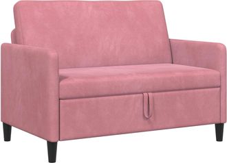vidaXL Sof&aacute; Con Almacenamiento Rosa 122 X 78 X 87 Cm Poli&eacute;ster Vidaxl