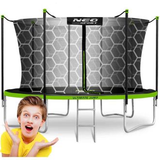 OEM Cama El&aacute;stica De Jard&iacute;n 374 Cm Con Red Interior Y Escalera Neo-sport