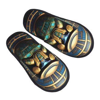 Generic Egyptian Scarab Men Women Sliders Non-Slip Slippers Warm House Shoes For Bedroom Winter Outdoor L