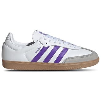 adidas Womens Originals Samba OG - Shoes Ftwr White/Purple Rush Size 05.5