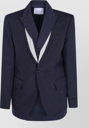 sacai silk suit jacket