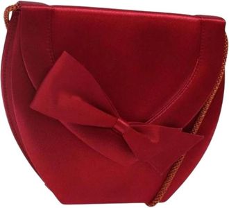 Saint Laurent Pre-owned Satin Schoudertas - Dames - Vintage Clutch - Rood - ONE Size - Satijn - Vintage