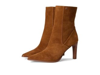 Franco Sarto Appia Pointed Toe Dress Bootie Womens Boots Saddle Brown : 7.5 M, Leather/Suede