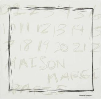 Maison Margiela Geprinte Zijden Sjaal - Dames - Zijden sjaals - Grijs - ONE Size - Accessoires