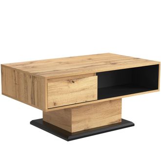 Urban Meuble Mesa de centro de madera con un gran caj&oacute;n de almacenamiento