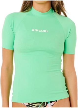Rip Curl Molokai S/S Solid UPF Rashguard Lycra f&uuml;r Damen | gr&uuml;n