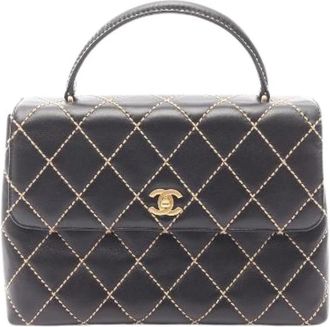 Chanel Pre-owned Wild Stitch Leren Handtas - Dames - Vintage Handtas - Zwart - ONE Size - Leer - Vintage