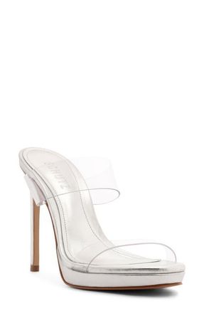 Schutz Ariella Platform Sandal in Silver at Nordstrom, Size 10.5