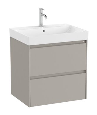 Roca Roca - Pack Unik Mueble De 2 Cajones + Lavabo Ona Color: Gris Arenado