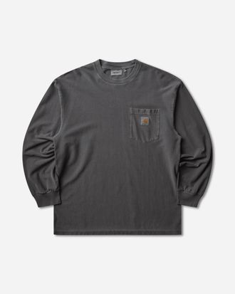 Carhartt Work in Progress Men s Loose Pocket Longsleeve T-Shirt Black (Garment Dyed)
