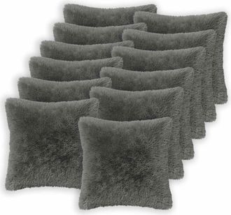 vidaXL Coj&iacute;n Con Almohada Heerlen 12 Uds. Verde Claro Fleece Pv Vidaxl