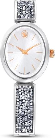 Swarovski Crystal Rock Ovaal Armband Horloge Vrouwen Zilver 5656878 - Dames - Horloges - Grijs - ONE Size - Accessoires