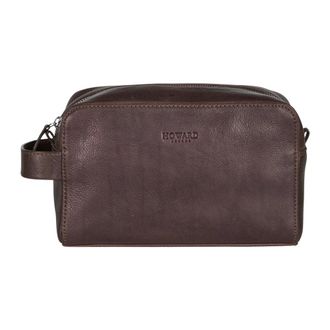 Howard London Toiletry Bag Ricky - Heren - Tassen - Bruin - Maat: ONE Size Leer