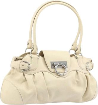 Ferragamo Pre-owned Handbags, female, White, Size: ONE SIZE Pre-owned Shoulder Bag