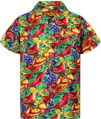 V.H.O. Funky Hawaiian Shirt, Tutti Frutti, Multicoloured, XS
