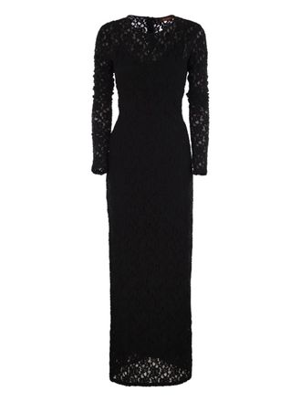 Max Mara long-sleeve lace maxi dress - Black