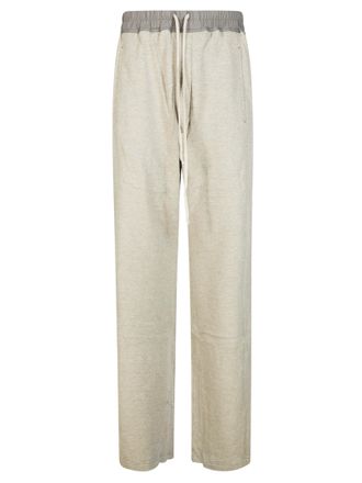 Rick Owens Wide Pusher Wide-Leg Snap Button Cotton Sweatpants