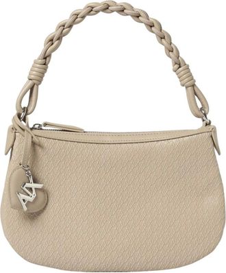 Emporio Armani A Spalla Mini Logo Ciondolo Cuore Logo All Over - - Bags - Donna - Beige - ONE SIZE