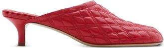 Burberry embroidered quilted mules - women - Lambskin/Leather/Polyester/Sheepskin/Lambskin - 37.5