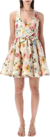 Zimmermann Alchemy Racer Mini Dress - Dames - Korte kleedjes - Veelkleurig - 2XS - Katoen - Kleedjes