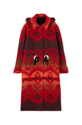 Fortela Navajo Jacquard Coat in Red at Nordstrom, Size 44 Eu