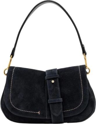 Gianni Chiarini Helena Round - Dames - Schoudertassen - Blauw - ONE Size - Leer - Tassen