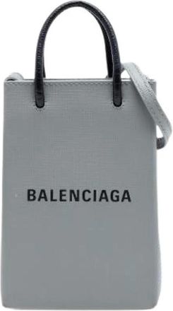 Balenciaga Pre-owned Mini Shopping Phone Holder - - Pre-owned - Donna - Grigio - ONE SIZE
