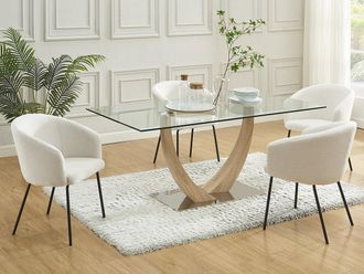 Pascal Morabito Sedia con braccioli in Tessuto bouclé e Metallo Panna - Lotto di 2 - MORONI