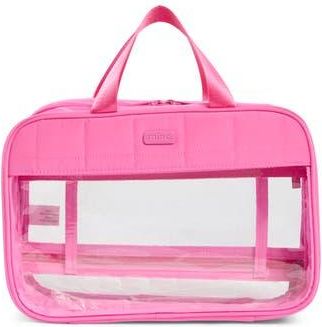 Mytagalongs Box Quilted Clear Toiletry Case in Hot Pink at Nordstrom Rack