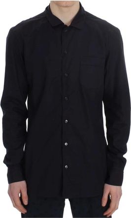 Dolce & Gabbana Paarse Gestreepte Katoenen Lounge Shirt - Heren - Casual Overhemden - Paars - S - Katoen - Overhemden