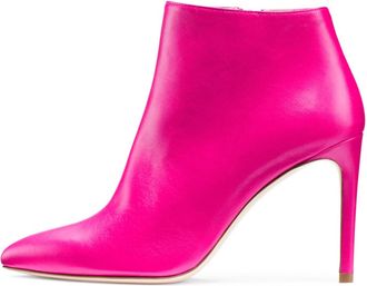 Generic Sexy Stiletto Heel Short Booties for Women, Stylish Pointed Toe Pull on High Heel Ankle Boots, Comfort Side Zipper Dress Shoes for Bridal Evening Prom