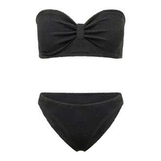 Hunza G Bikinis, female, Black, Size: ONE SIZE Bandeau Knot Bikini