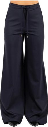 Max Mara Pantalone - Dames - Wijde Broeken - Blauw - M - Broeken