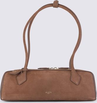 Alaia Beige Leather Le Teckel Medium Clutch