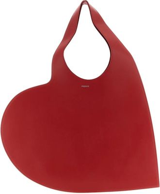 Coperni Tassen, Dames, Rood, ONE Size, Leer, Heart Tote