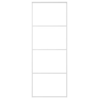 vidaXL Vidaxl - Puerta Corredera Esg Vidrio Y Aluminio Blanca 76x205 Cm