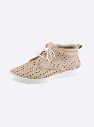 Heine Schn&uuml;rschuh HEINE, Damen, Gr. 36, sand, Glattleder, Leder, Schuhe Schn&uuml;rschuh