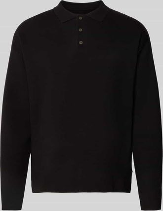Jack & Jones Strickpullover mit Polokragen Modell BLABRADFORT in Black, Größe XXL