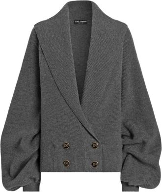 Dolce & Gabbana Maglia cardigan doppiopetto - Dames - Vesten - Grijs - M - Truien & Vesten