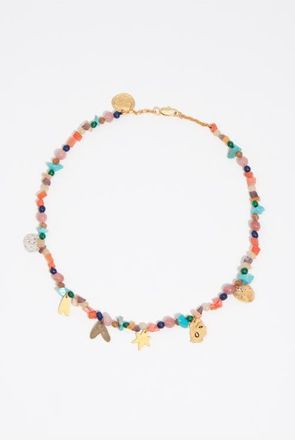 Bimba & Lola Necklace With Silhouettes And Multicolor Stones in Blue at Nordstrom