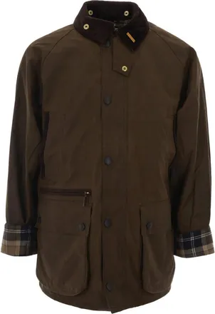 Barbour Brown Solid Shirt Collar Jacket