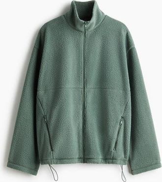 H&M Teddy Jacket in Dusty Emerald Green at Nordstrom, Size Xx-Small