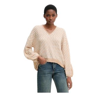 Benetton V-hals Breiwerk - Dames - V-hals truien - Veelkleurig - S - Wol - Truien & Vesten