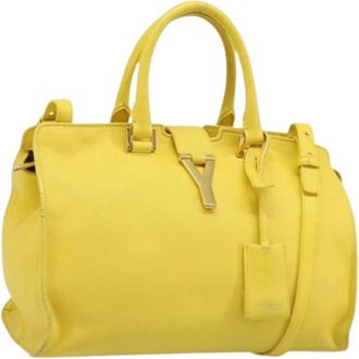 Saint Laurent Pre-owned Vintage Handbag - Dames - Vintage Handtas - Geel - ONE Size - Leer - Vintage