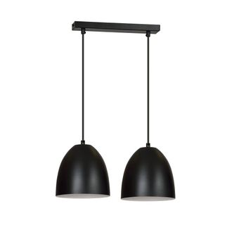 Wonderlamp Regleta de techo estilo n&oacute;rdico con pantallas de metal negro y blanco