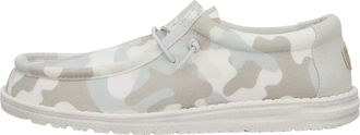 HeyDude Wally Washed Camo - Mens Shoes - Greyscale Desert Camo - Size EU 45, Greyscale Desert Camo, 11 UK